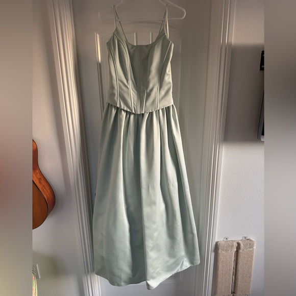 Scott McClintock Dresses & Skirts - Scott McClintock | Corset Lace-Up Formal Dress Mint Satin | Size 12 (Runs Small)